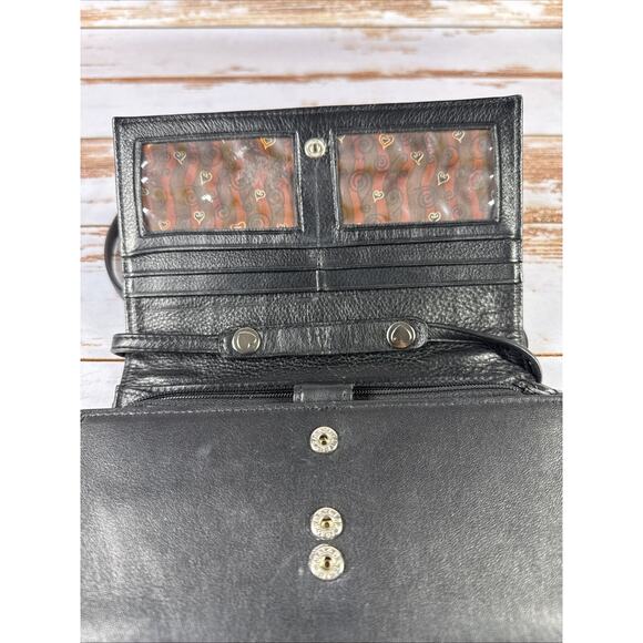 Brighton Burgundy Crocodile Embossed Leather Crossbody Bag — 7 x 5 - Picture 4 of 8